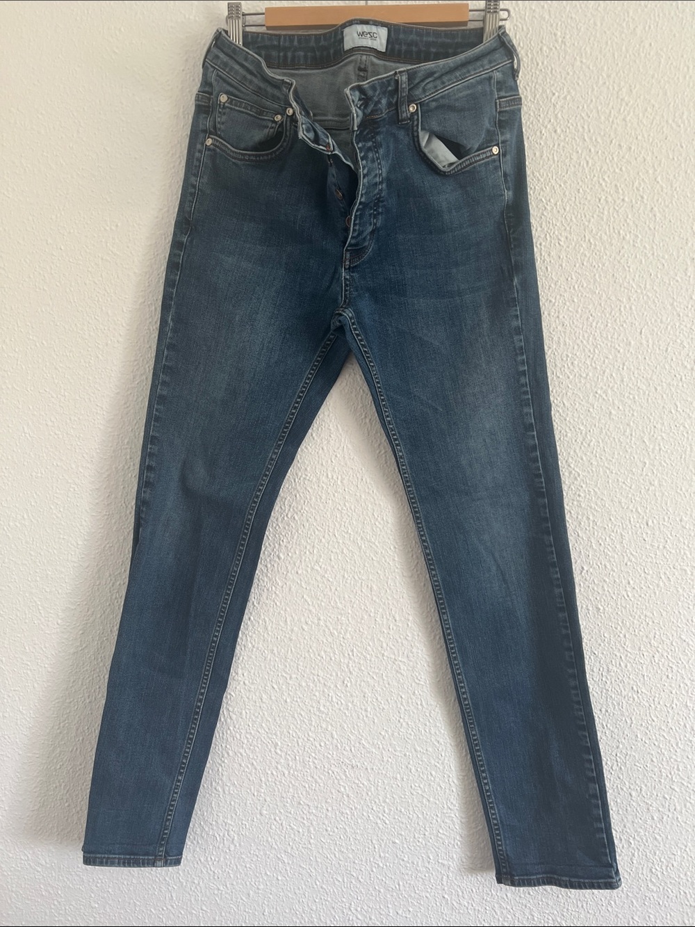 Wesc Men’s “Eddy” Jeans in Dark Blue Wash 32x32
